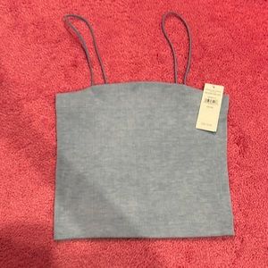 American Eagle Blue crop tank top